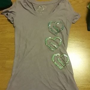 Purple short-sleeve shirt